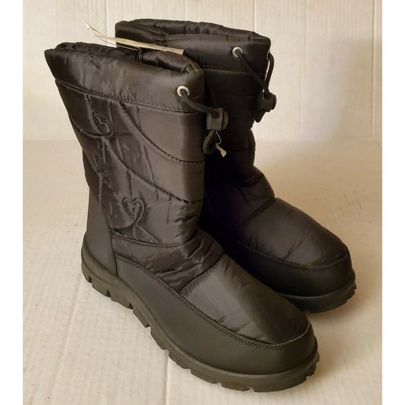 WFS WOMENS FLUTTER BLACK SNOW BOOTS SIZE 5 NWT - Picture 1 of 10